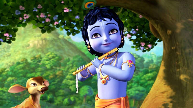 Blue-skinned Boy with Flute