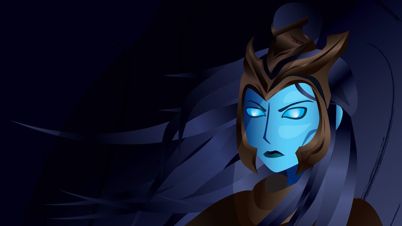 Blue-skinned Character — Blue, Dramatic, Night