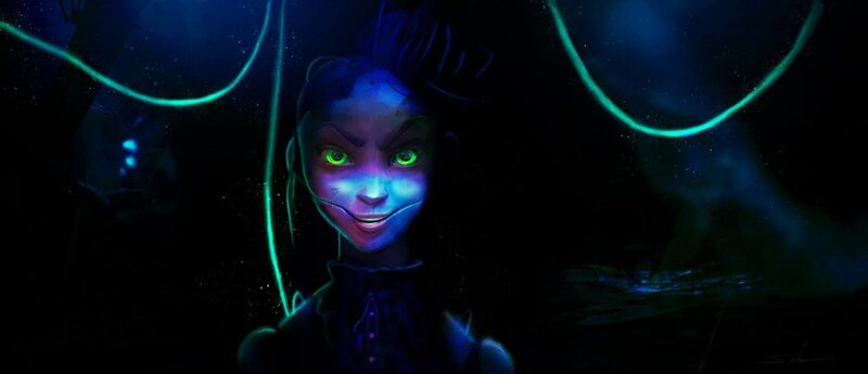 Blue-skinned Character — Blue, Mysterious