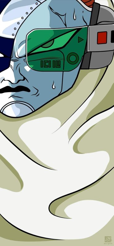 Blue-skinned Character — Blue, Tense
