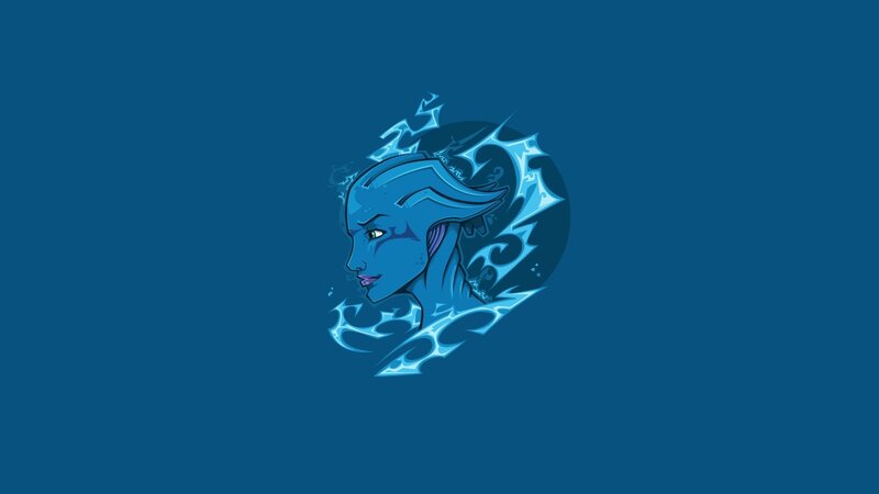 Blue-skinned Character Head