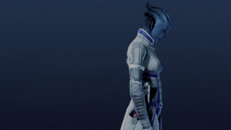Blue-skinned Character in Suit