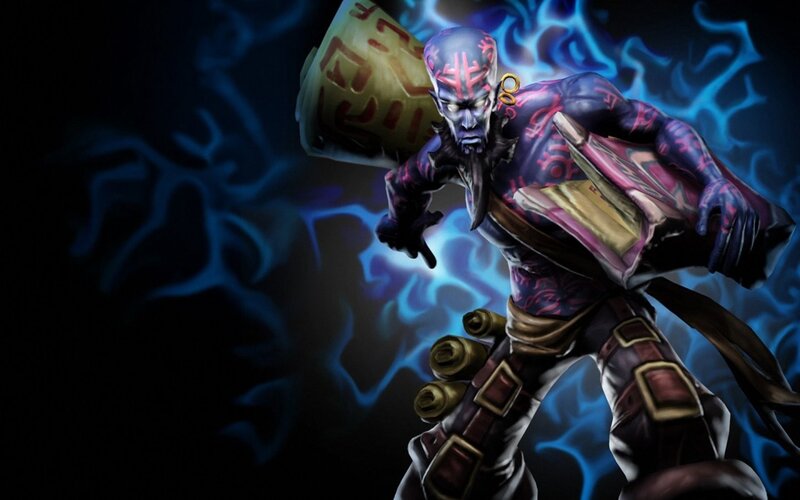Blue-skinned Character with Book