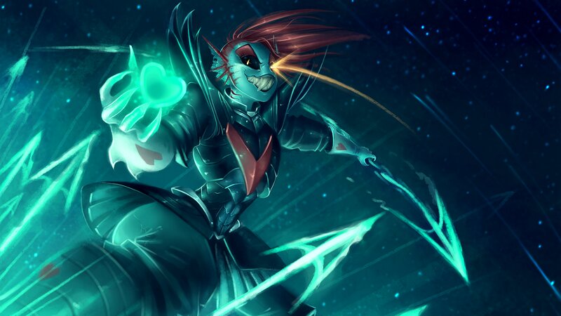 Blue-skinned Character with Weapon