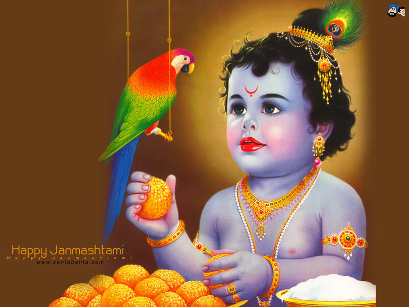 Blue-skinned Child with Parrot