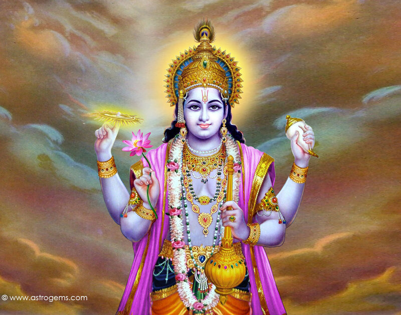 Blue-skinned Deity with Four Arms