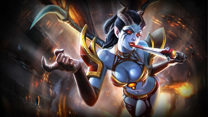 Blue-skinned Demon Woman — Blue