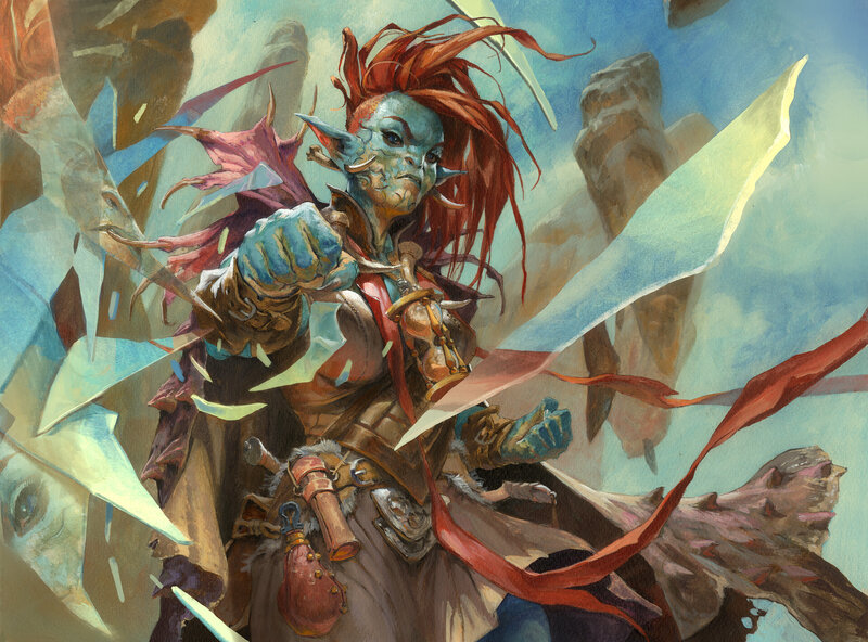 Blue-skinned Elf Warrior — Blue, Dramatic