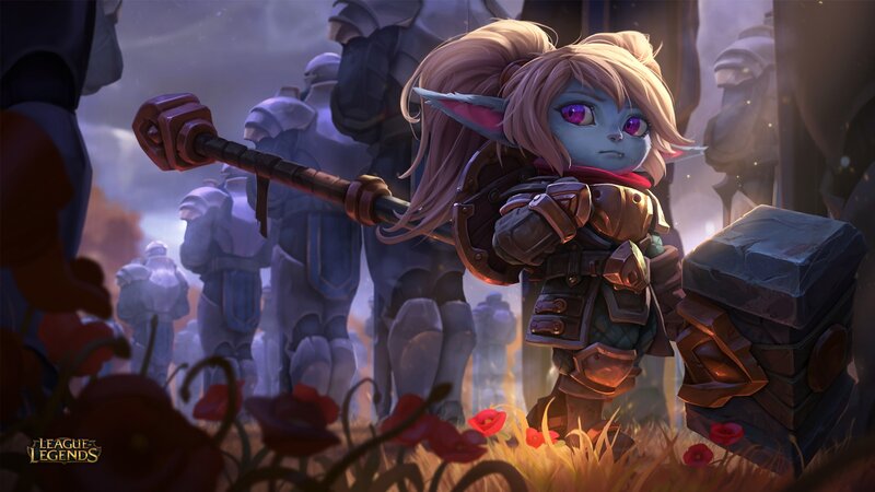Blue-skinned Elf with Hammer