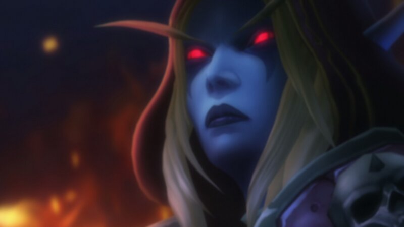 Blue-skinned Elf with Red Eyes — Blue