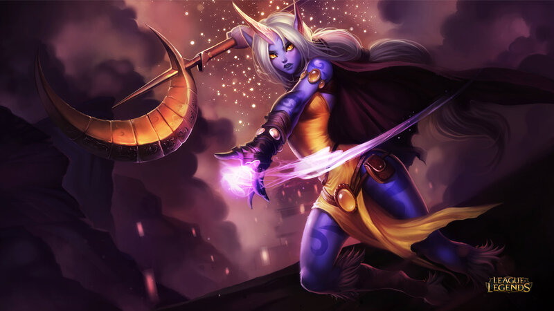 Blue-skinned Elf with Scythe