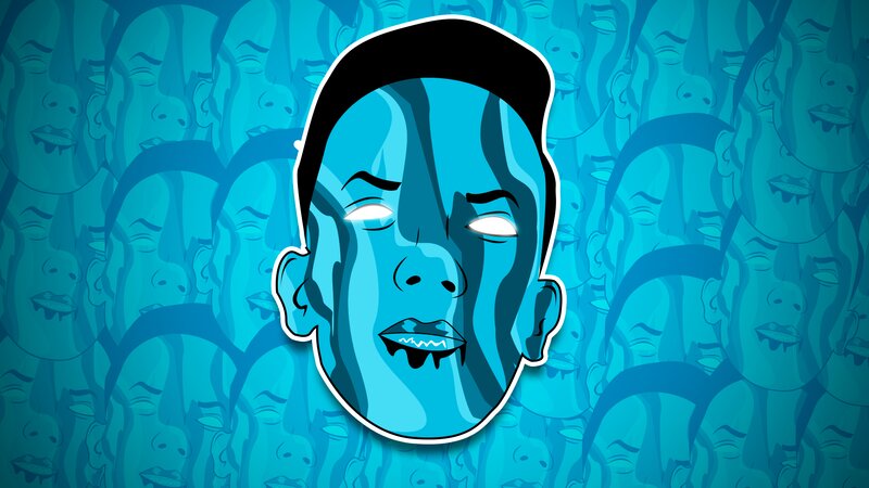 Blue-skinned Face