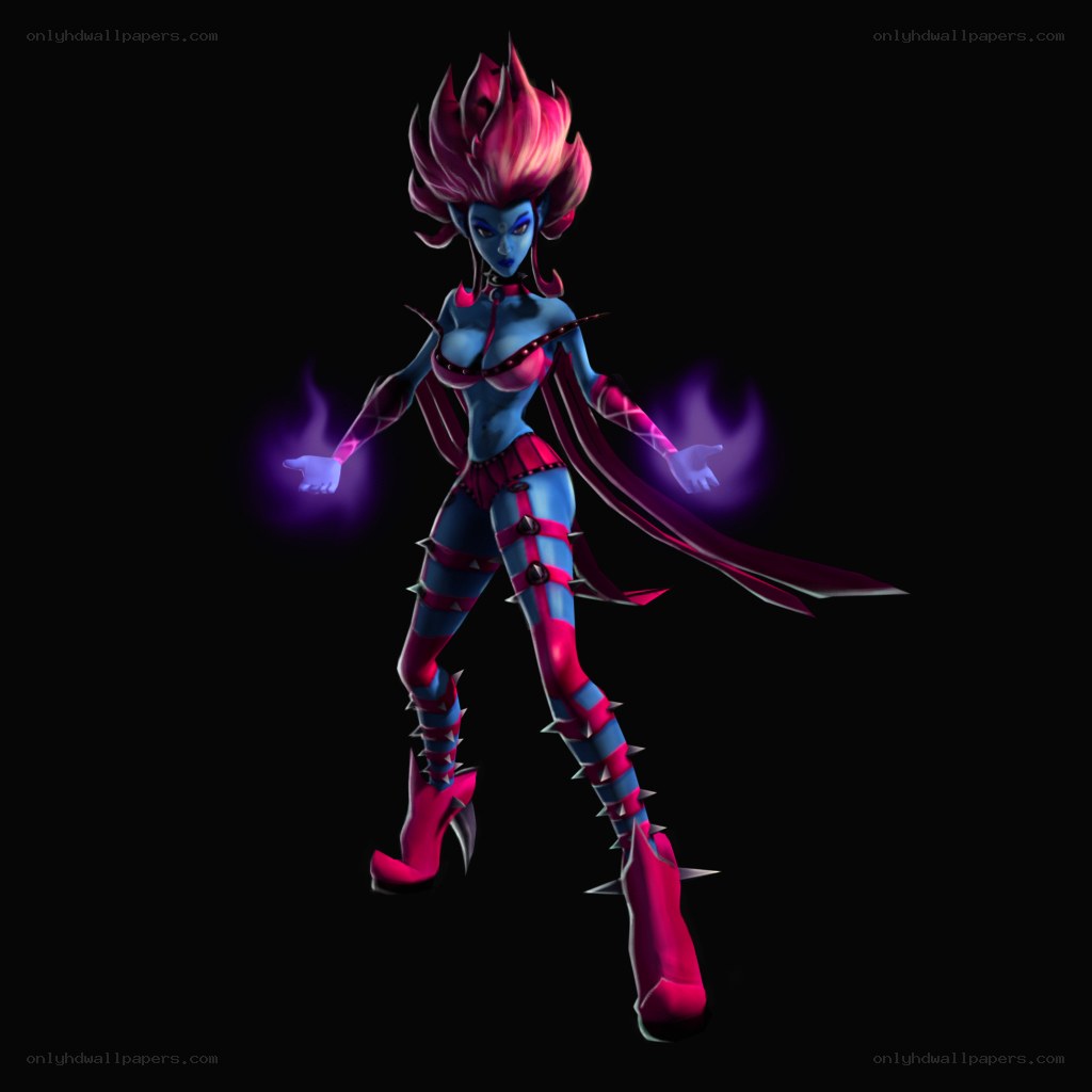 blue-skinned fantasy character