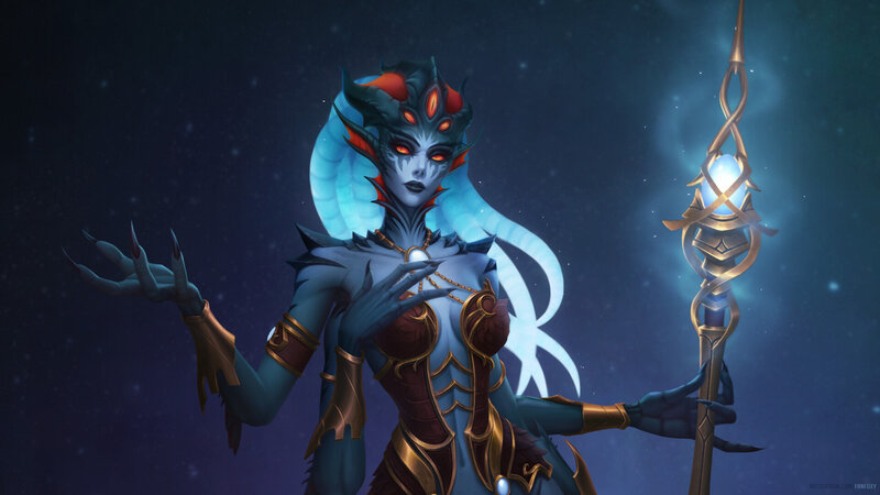 Blue-skinned Female Character — Blue