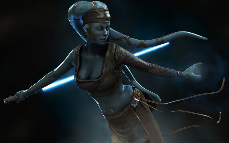 Blue-skinned Female Warrior — Blue