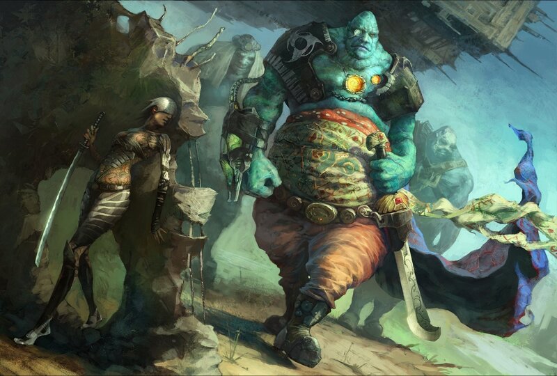 Blue-skinned Giant Warrior — Green
