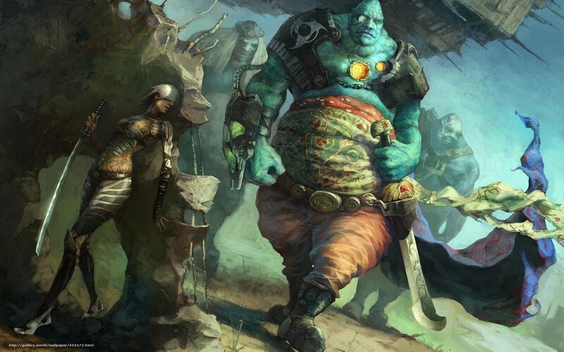 Blue-skinned Giant Warrior
