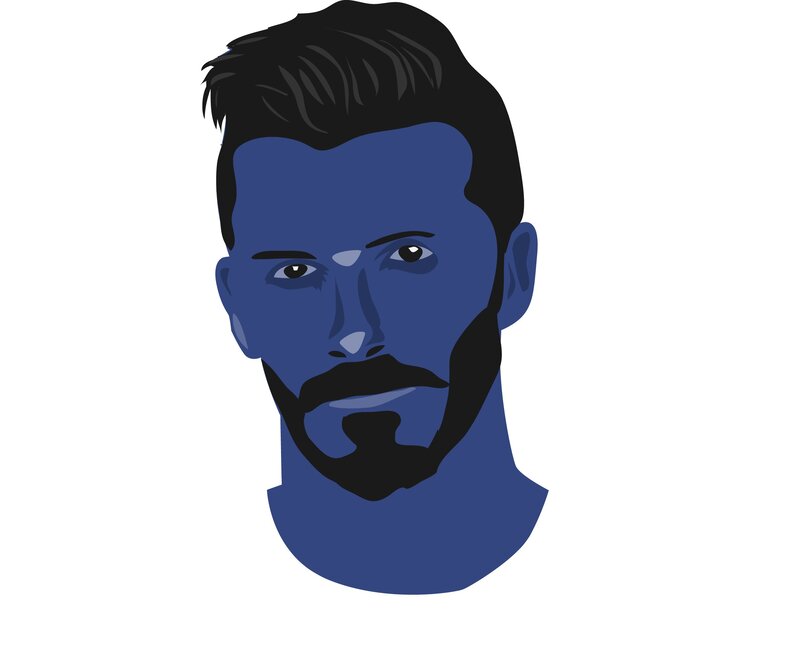 Blue-skinned Man