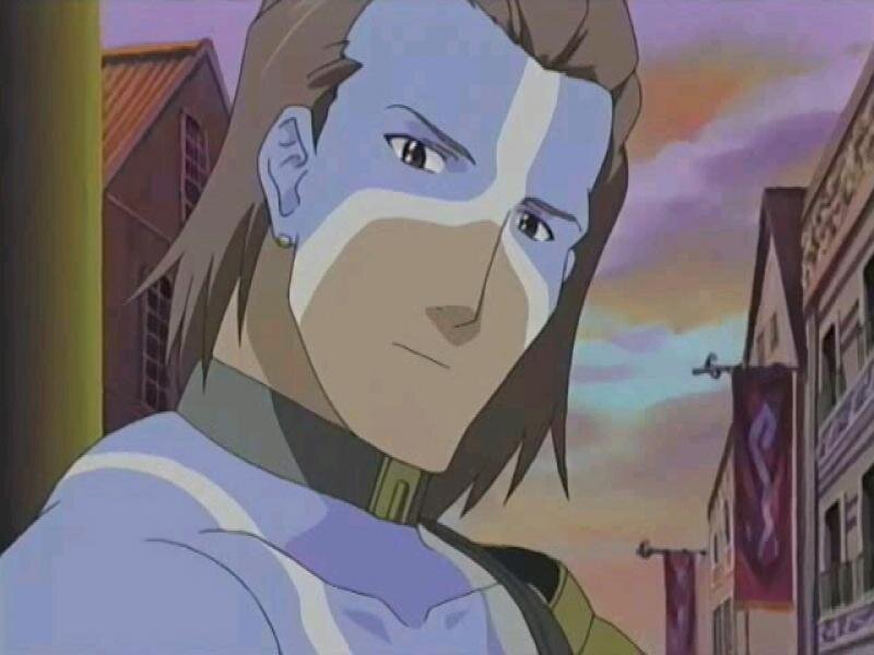 Blue-skinned Man with Brown Hair