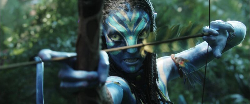 Blue-skinned Na'vi Archer — Blue, Intense