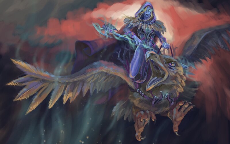Blue-skinned Rider on Bird