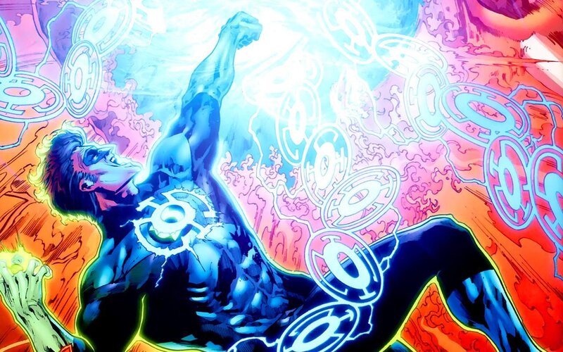 Blue-skinned Superhero — Blue, Dramatic