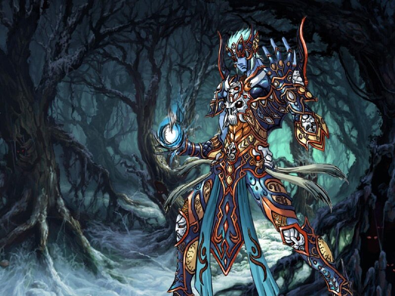 Blue-skinned Warrior — Blue, Dark