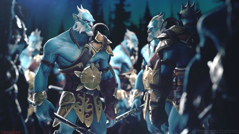 Blue-skinned Warrior — Blue, Dramatic, Night, 3d Render