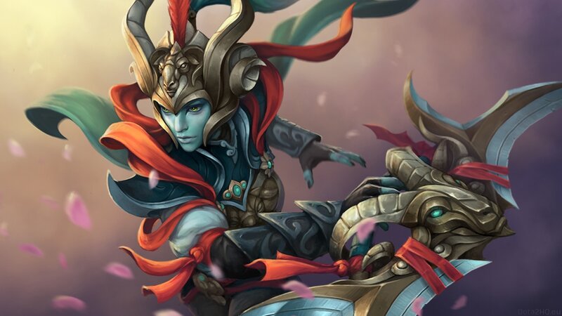 Blue-skinned Warrior on Dragon