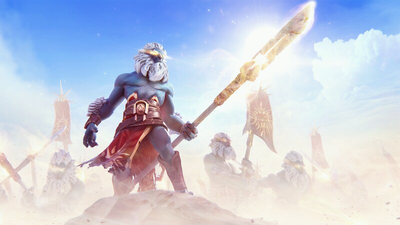 Blue-skinned Warrior with Spear