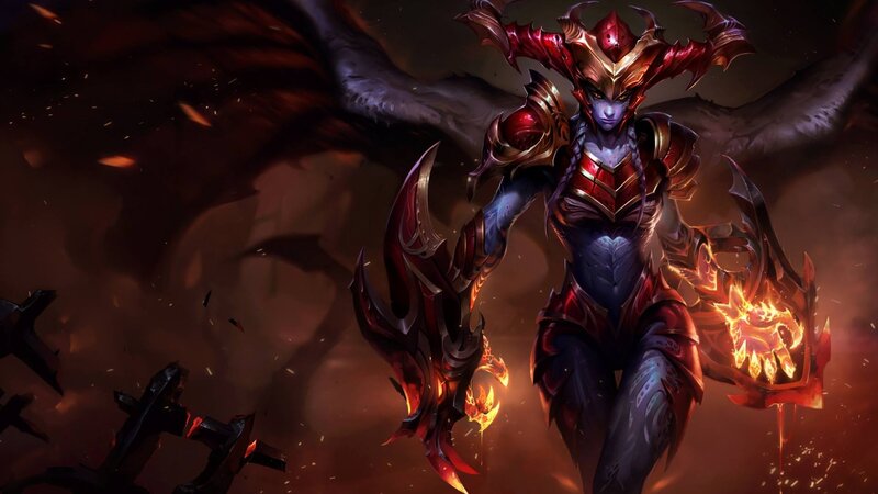 Blue-skinned Warrior with Wings