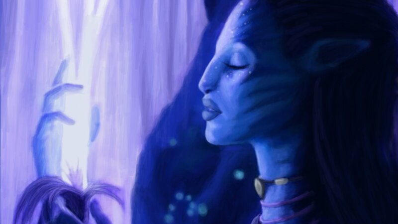 Blue-skinned Woman — Blue, Serene