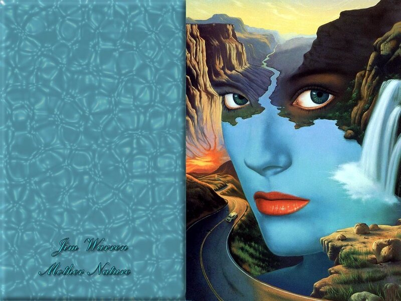 Blue-skinned Woman Face