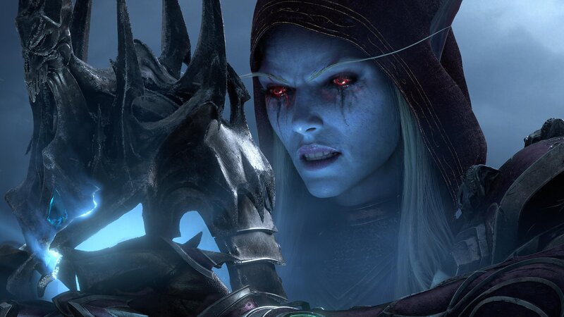 Blue-skinned Woman with Red Eyes — Blue, Dark, Dramatic