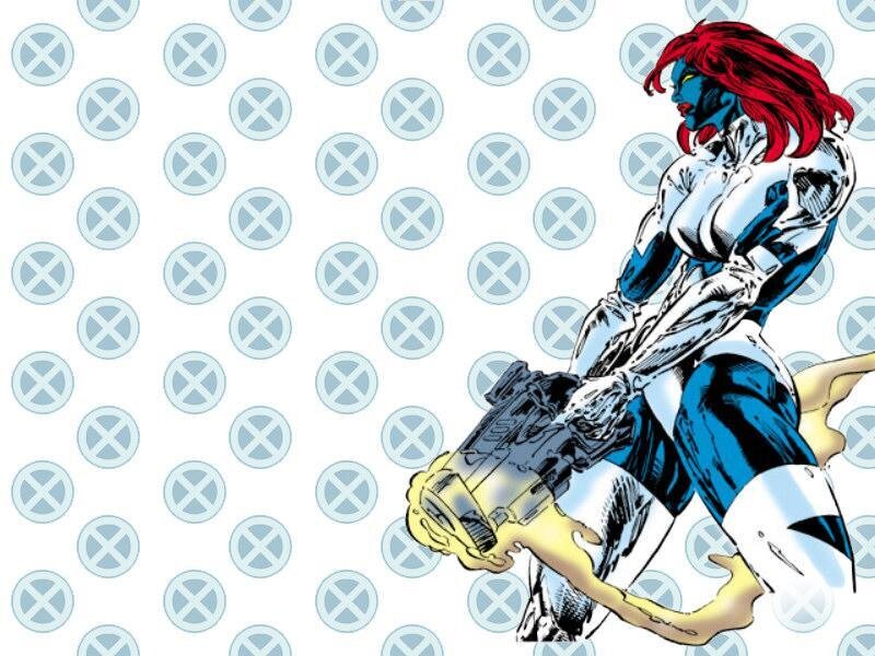 Blue-skinned Woman with Red Hair — Blue, Dramatic