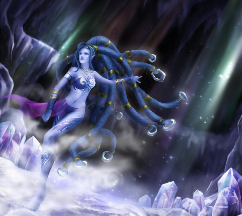 Blue-skinned Woman with Tentacles