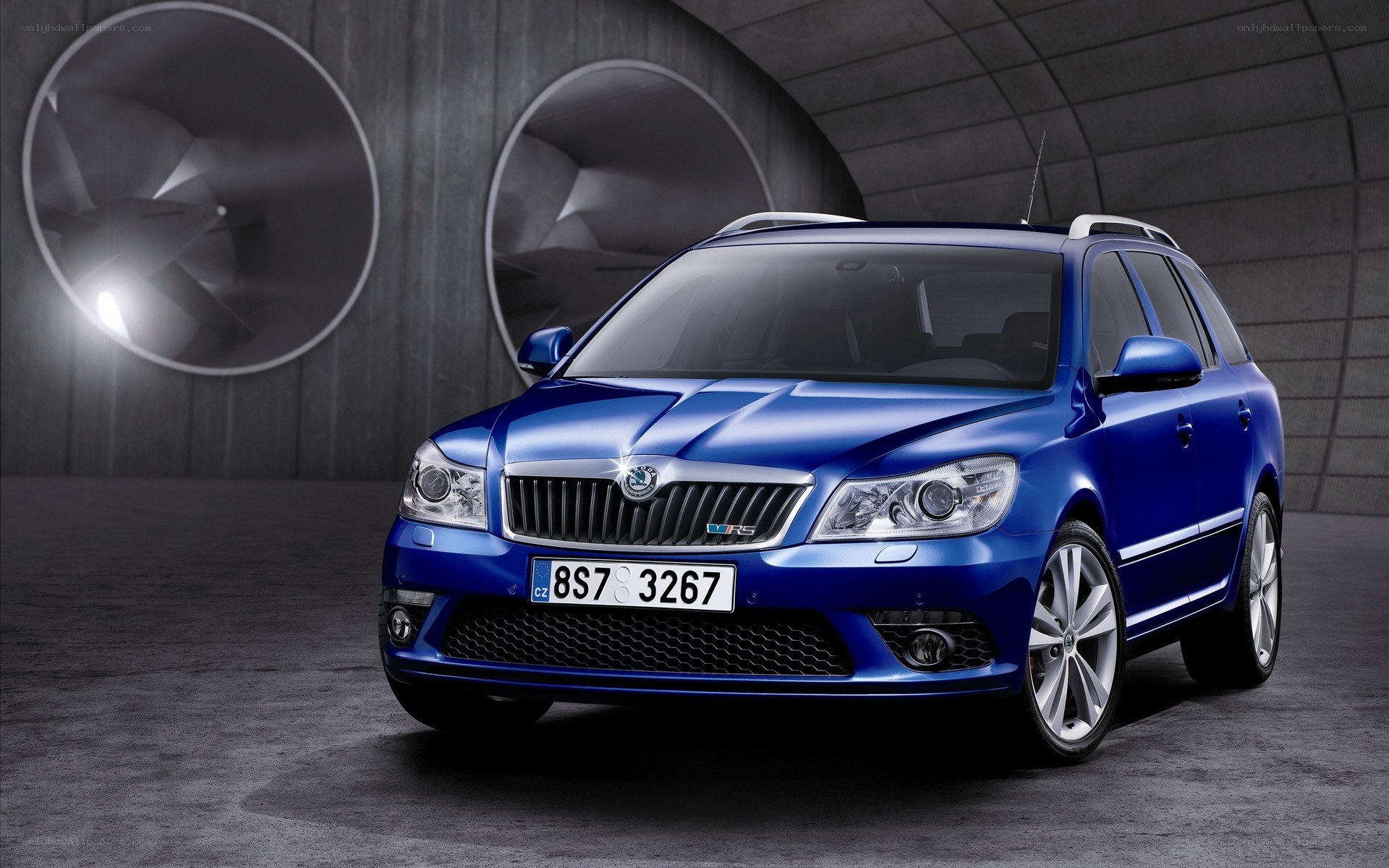 Blue Skoda Octavia RS