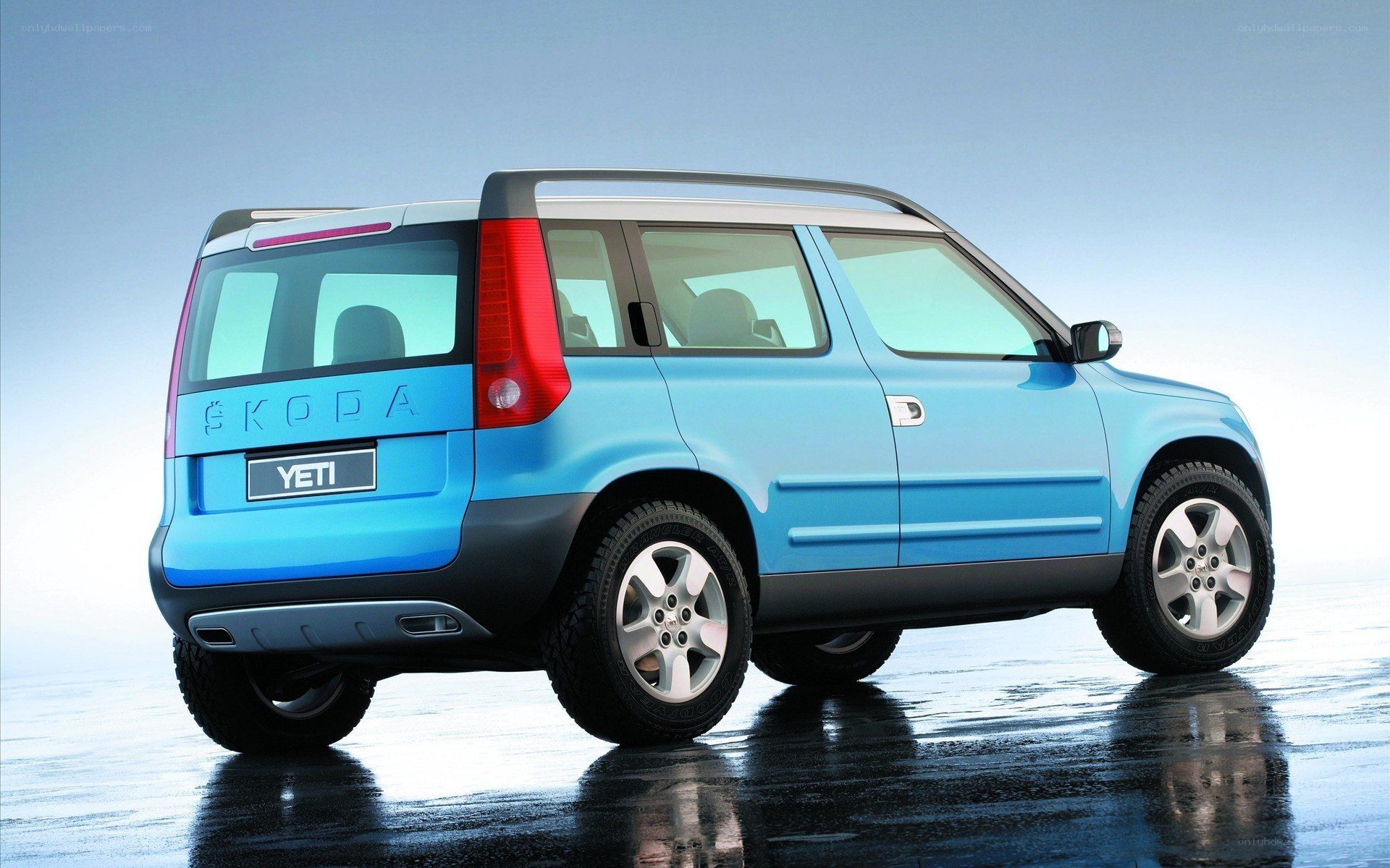 Blue Skoda Yeti SUV
