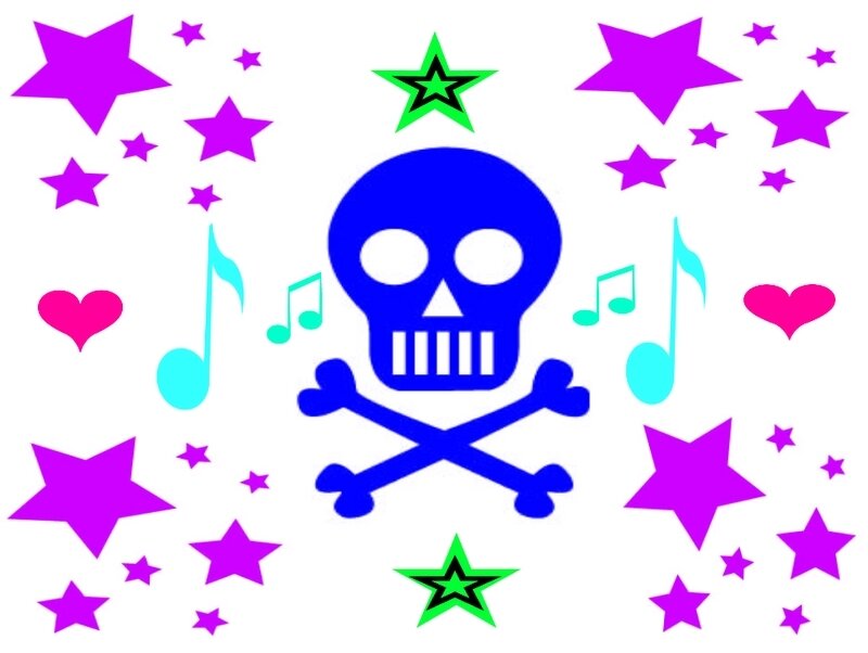 Blue Skull and Crossbones