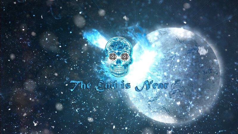 Blue Skull in Space