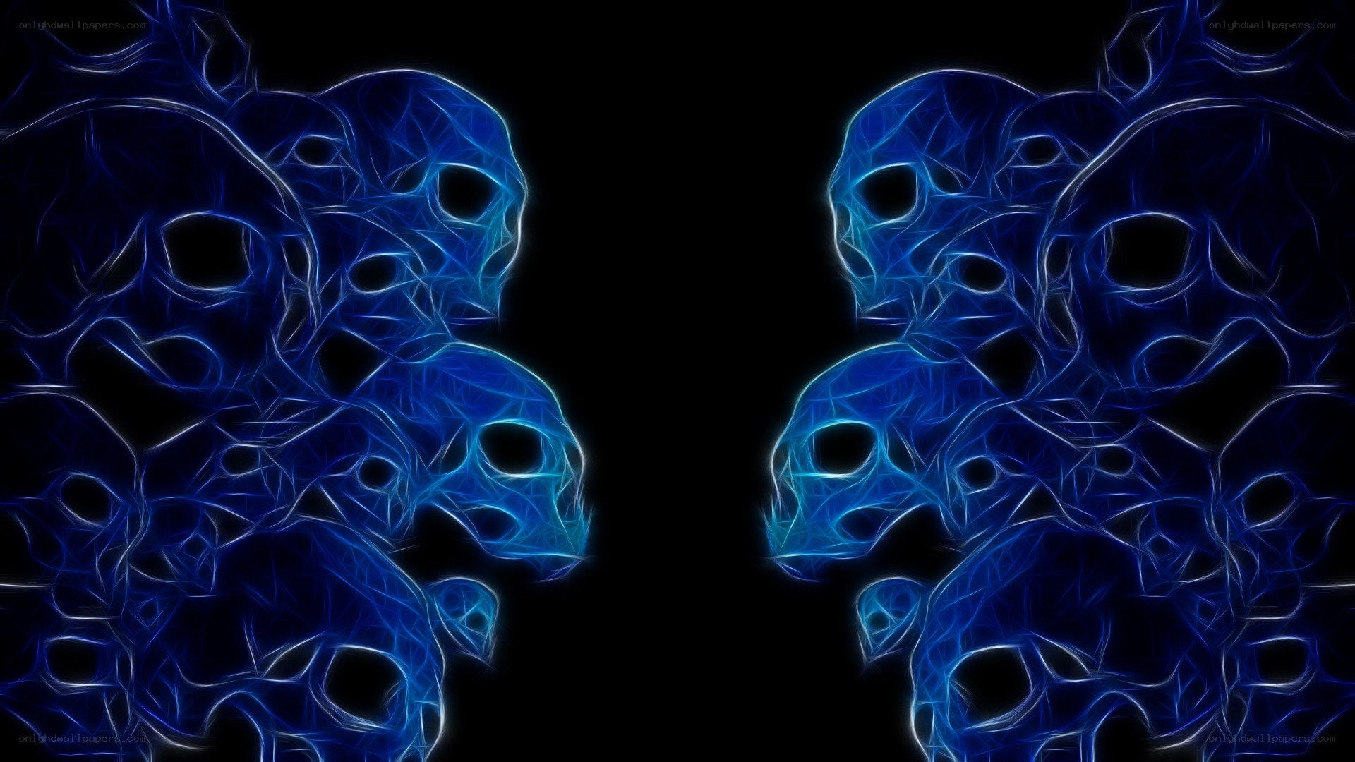 blue skull patterns