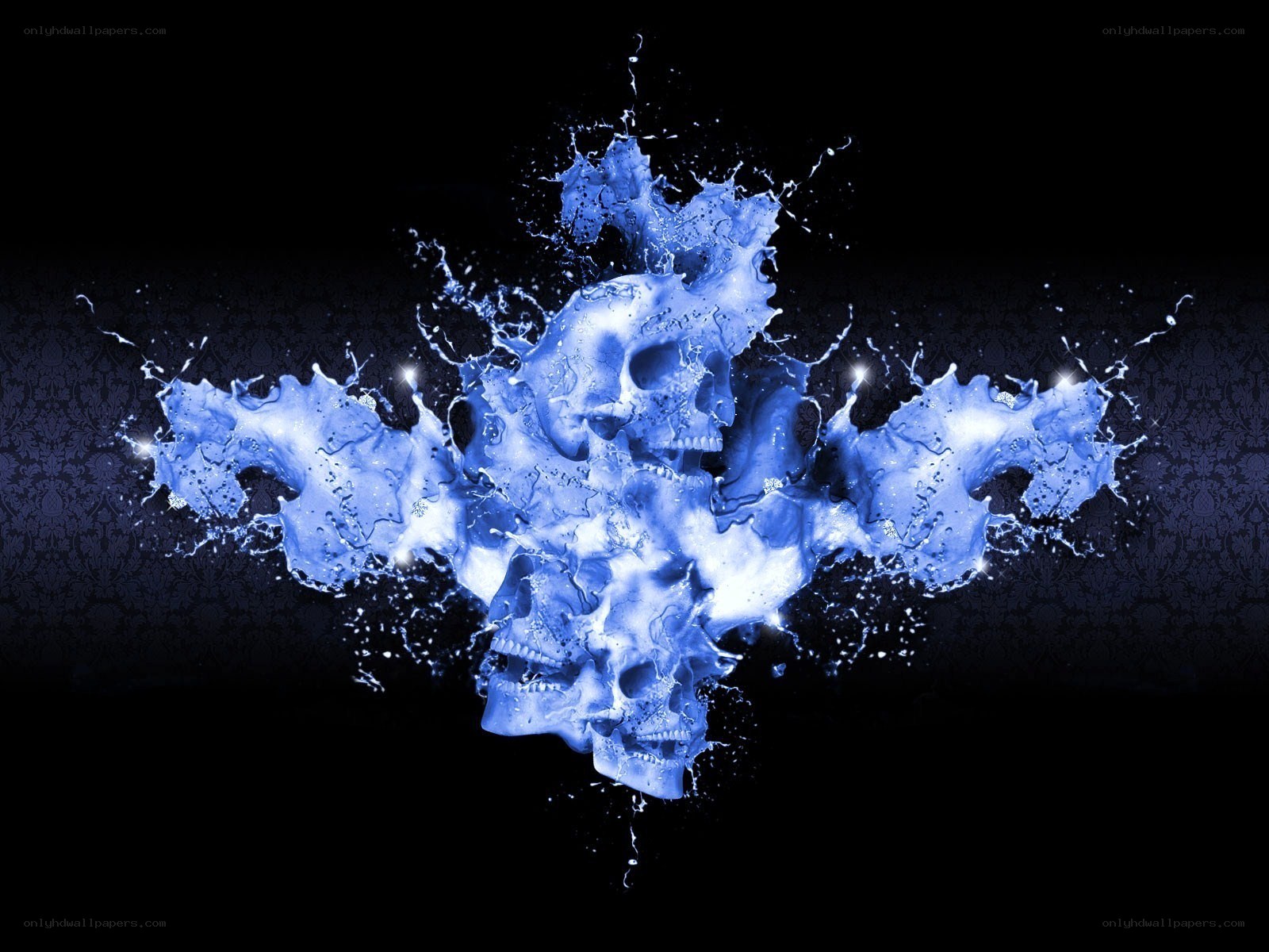 blue skull splash art