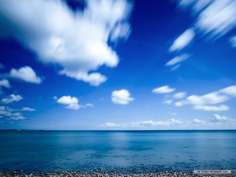 Blue sky and calm sea