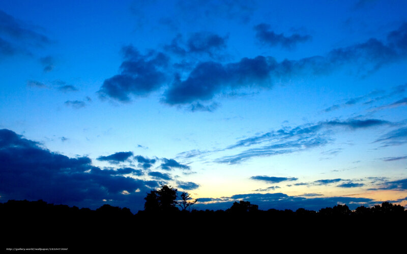 Blue sky at dusk