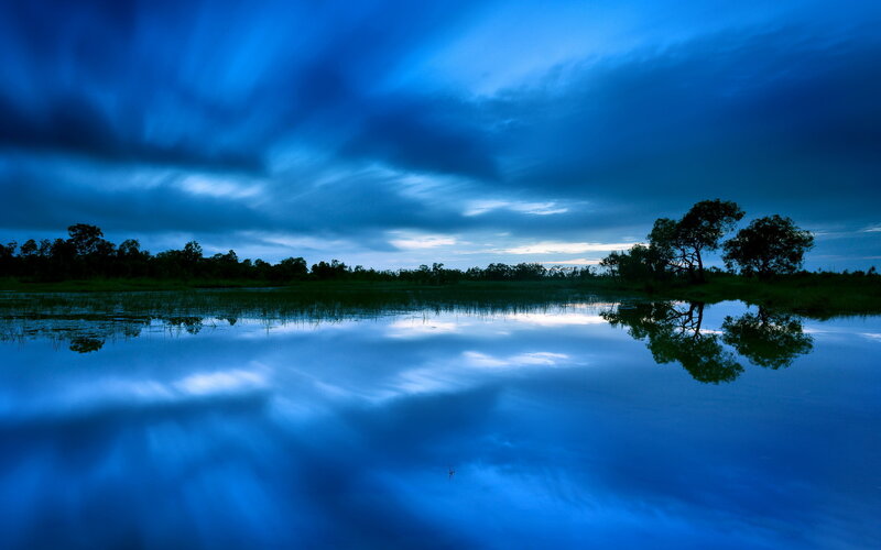 Blue Sky over Lake