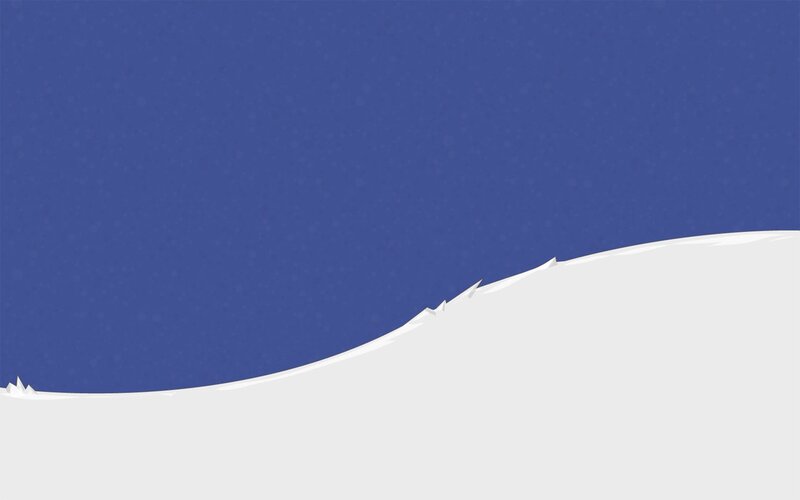 blue sky over snowy hill