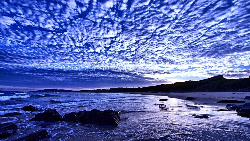 Blue sky over the beach