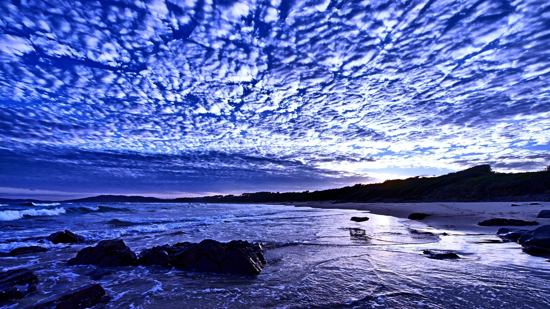 Blue sky over the beach