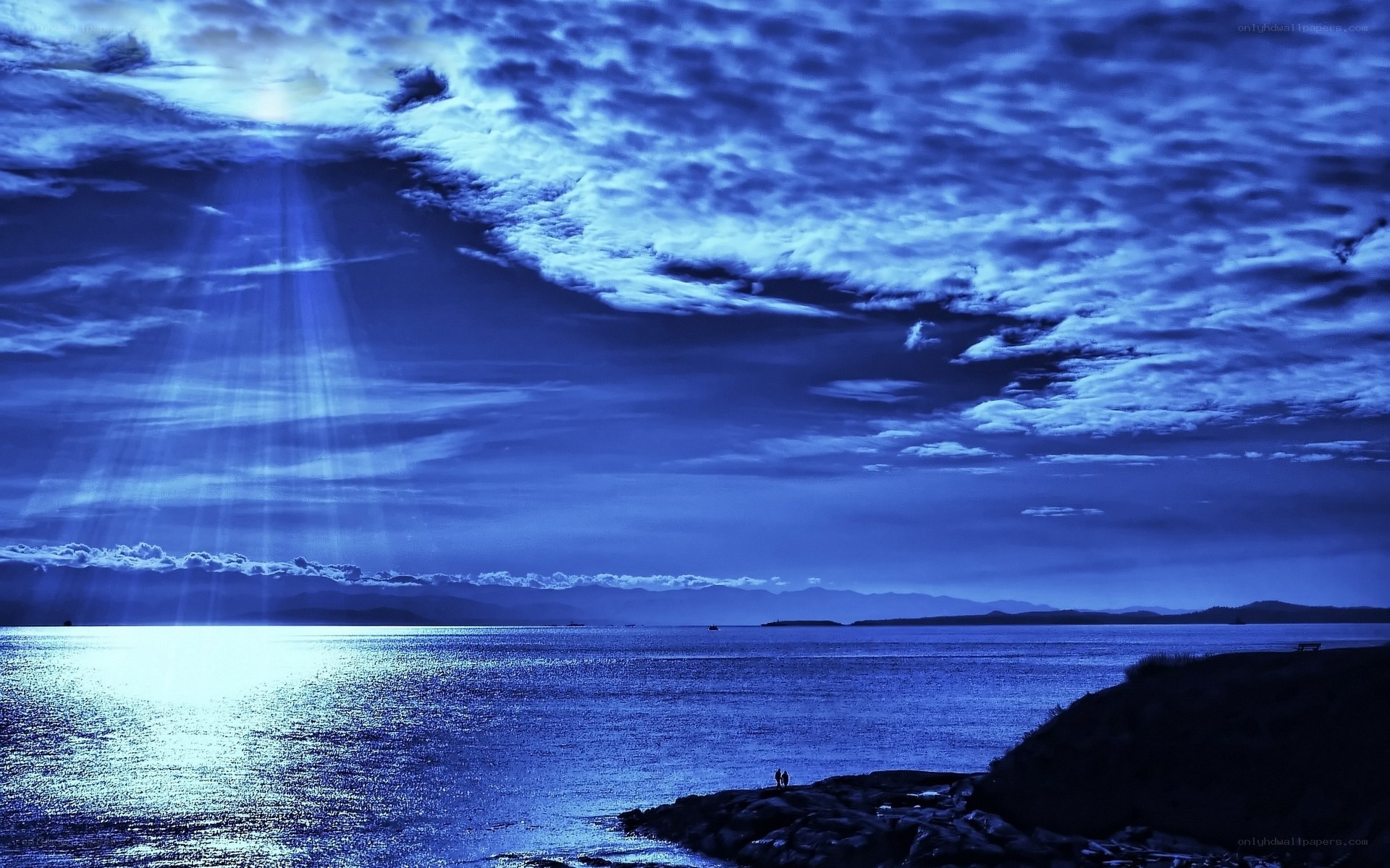 Blue sky over the sea