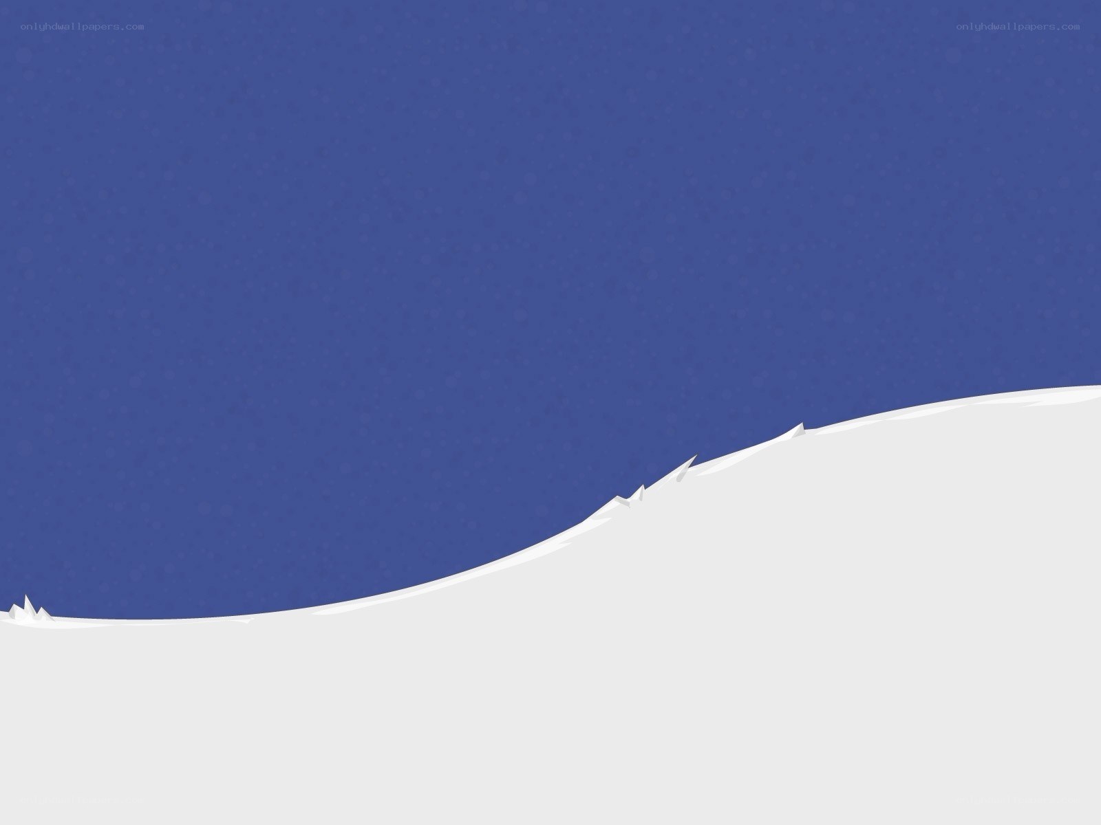 blue sky over white snow